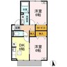水島臨海鉄道水島本線/浦田駅 徒歩15分 1階 築24年 2DKの間取り