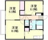 山陽本線（中国）/西阿知駅 徒歩9分 1階 築29年 3Kの間取り