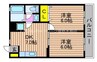 山陽本線（中国）/庭瀬駅 徒歩9分 1階 築26年 2DKの間取り