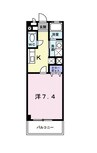 山陽本線（中国）/新倉敷駅 徒歩23分 1階 築19年 1Kの間取り
