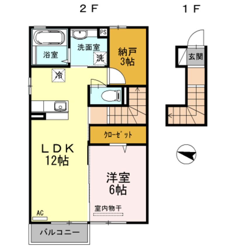 間取図 山陽本線（中国）/中庄駅 徒歩29分 2階 築11年