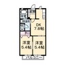 瀬戸大橋線/上の町駅 徒歩5分 2階 築19年 2DKの間取り