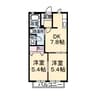 瀬戸大橋線/上の町駅 徒歩5分 2階 築19年 2DKの間取り