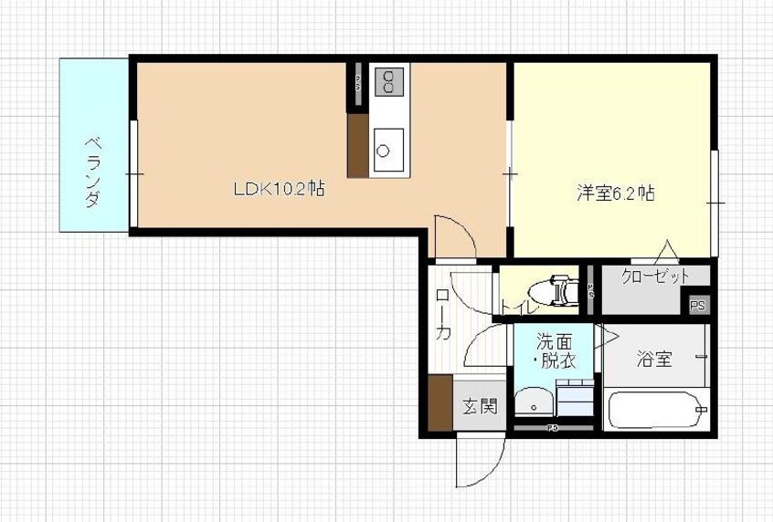 間取図 山陽本線（中国）/中庄駅 徒歩8分 3階 築4年