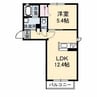 山陽本線（中国）/鴨方駅 徒歩12分 2階 築18年 1LDKの間取り