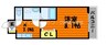 山陽本線（中国）/倉敷駅 徒歩16分 4階 築4年 1Kの間取り