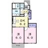 水島臨海鉄道水島本線/栄駅 徒歩39分 1階 築17年 2DKの間取り