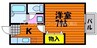 山陽本線（中国）/北長瀬駅 徒歩27分 1階 築29年 1Kの間取り