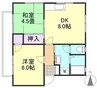 瀬戸大橋線/児島駅 徒歩23分 2階 築25年 2DKの間取り