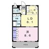 山陽本線（中国）/新倉敷駅 徒歩28分 1階 築19年 1LDKの間取り
