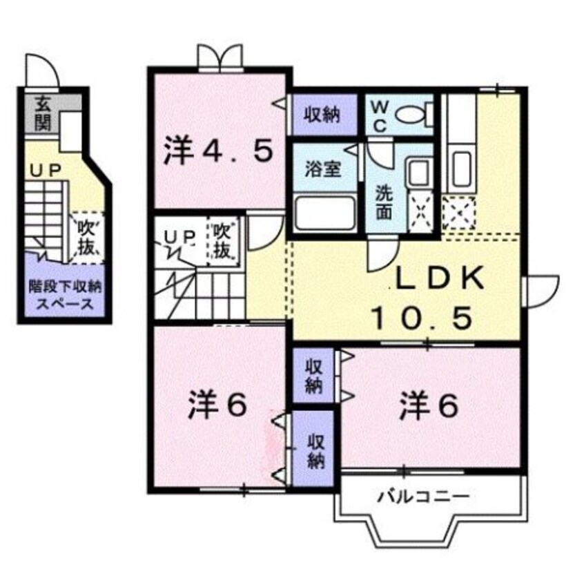 間取図 レーベン中畝　Ｄ