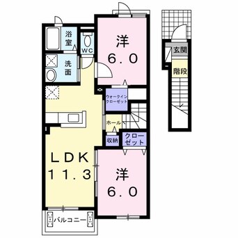 間取図 ディリジェント　サユリ　Ｂ