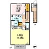 瀬戸大橋線/児島駅 徒歩10分 2階 築6年 1LDKの間取り