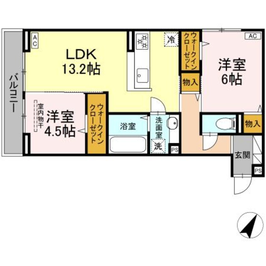 間取図 山陽本線（中国）/西阿知駅 徒歩7分 3階 建築中