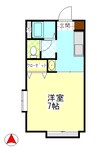 スクーデリア中庄B 1Kの間取り