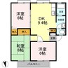 瀬戸大橋線/児島駅 徒歩10分 2階 築34年 3DKの間取り