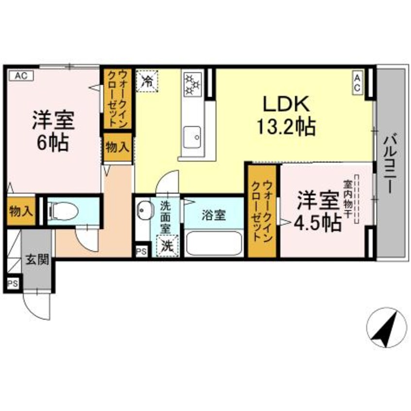 間取図 山陽本線（中国）/西阿知駅 徒歩7分 3階 建築中