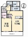 ヴィエント 1LDKの間取り