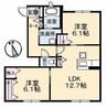 山陽本線（中国）/倉敷駅 徒歩14分 1階 築13年 2LDKの間取り