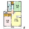 吉備線<桃太郎線>/総社駅 徒歩8分 1階 築20年 2LDKの間取り