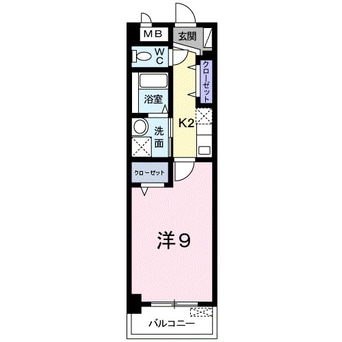 間取図 山陽本線（中国）/倉敷駅 徒歩5分 4階 築20年