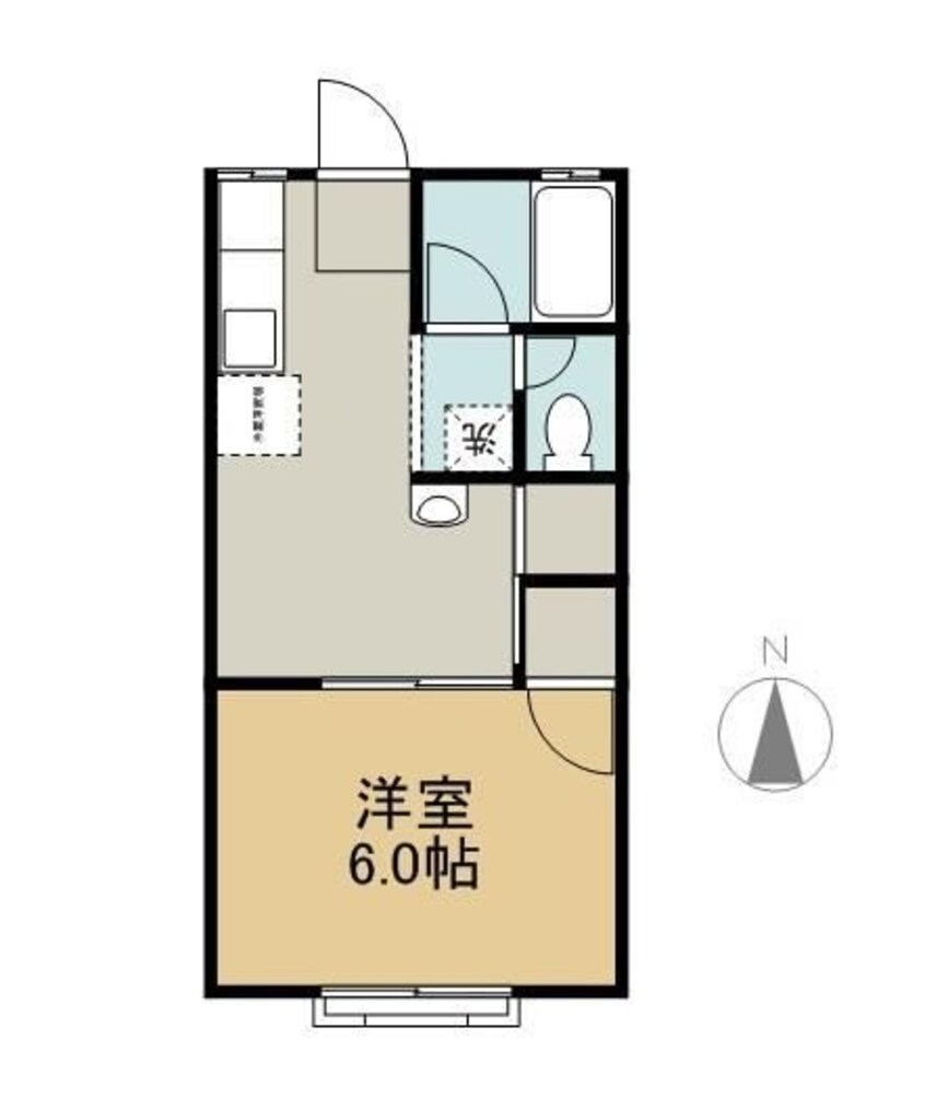 間取図 山陽本線（中国）/中庄駅 徒歩10分 2階 築49年