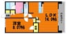 山陽本線（中国）/西阿知駅 徒歩2分 3階 築11年 1LDKの間取り