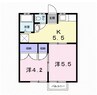 コーポ　コタニⅡ 2Kの間取り
