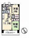 サンルーフパークマンション 2LDKの間取り