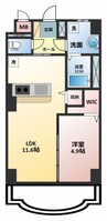 水島臨海鉄道水島本線/球場前駅 徒歩20分 2階 築7年 1LDKの間取り