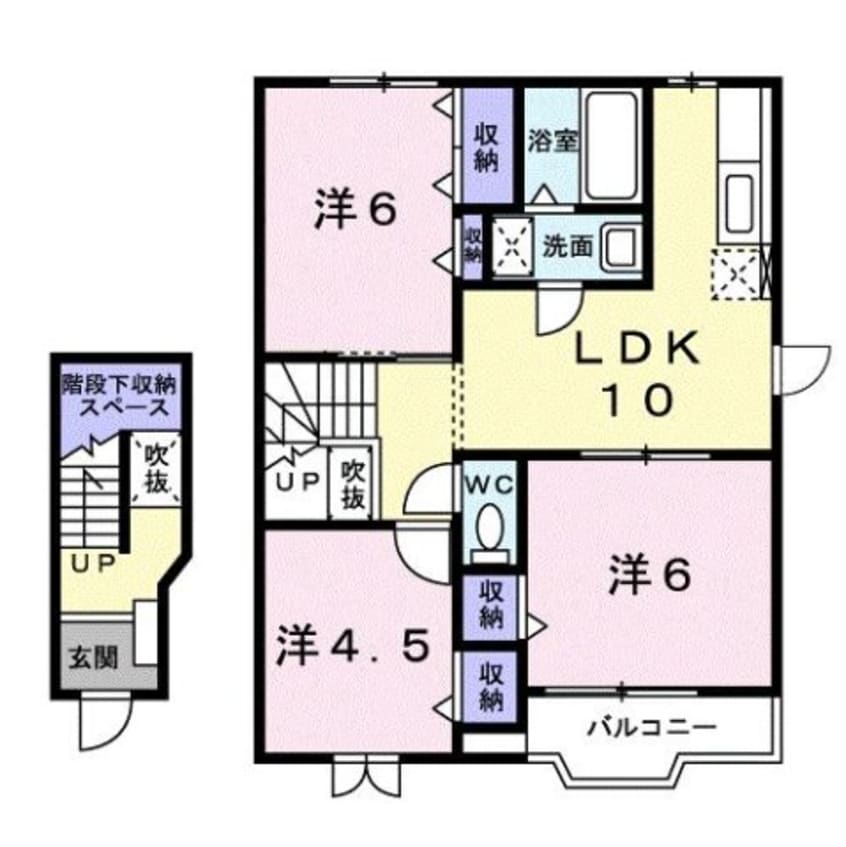 間取図 山陽本線（中国）/倉敷駅 徒歩14分 2階 築25年