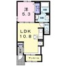 水島臨海鉄道水島本線/栄駅 徒歩38分 1階 築浅 1LDKの間取り