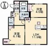 水島臨海鉄道水島本線/弥生駅 徒歩20分 1階 築14年 2LDKの間取り
