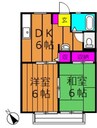 吉備線<桃太郎線>/東総社駅 徒歩4分 1階 築37年 2DKの間取り
