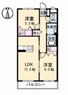 水島臨海鉄道水島本線/球場前駅 徒歩23分 2階 築19年 2LDKの間取り