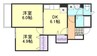 水島臨海鉄道水島本線/三菱自工前駅 徒歩46分 2階 築19年 2LDKの間取り