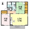 水島臨海鉄道水島本線/球場前駅 徒歩9分 2階 築26年 2LDKの間取り