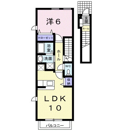 間取り図 水島臨海鉄道水島本線/常盤駅 徒歩16分 2階 築17年