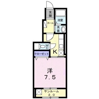 間取図 水島臨海鉄道水島本線/栄駅 徒歩17分 1階 築13年