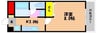 瀬戸大橋線/植松駅 徒歩12分 2階 築24年 1Kの間取り