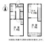 山陽本線（中国）/倉敷駅 徒歩22分 1-2階 築16年 2DKの間取り