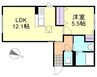 水島臨海鉄道水島本線/球場前駅 徒歩12分 1階 築18年 1LDKの間取り