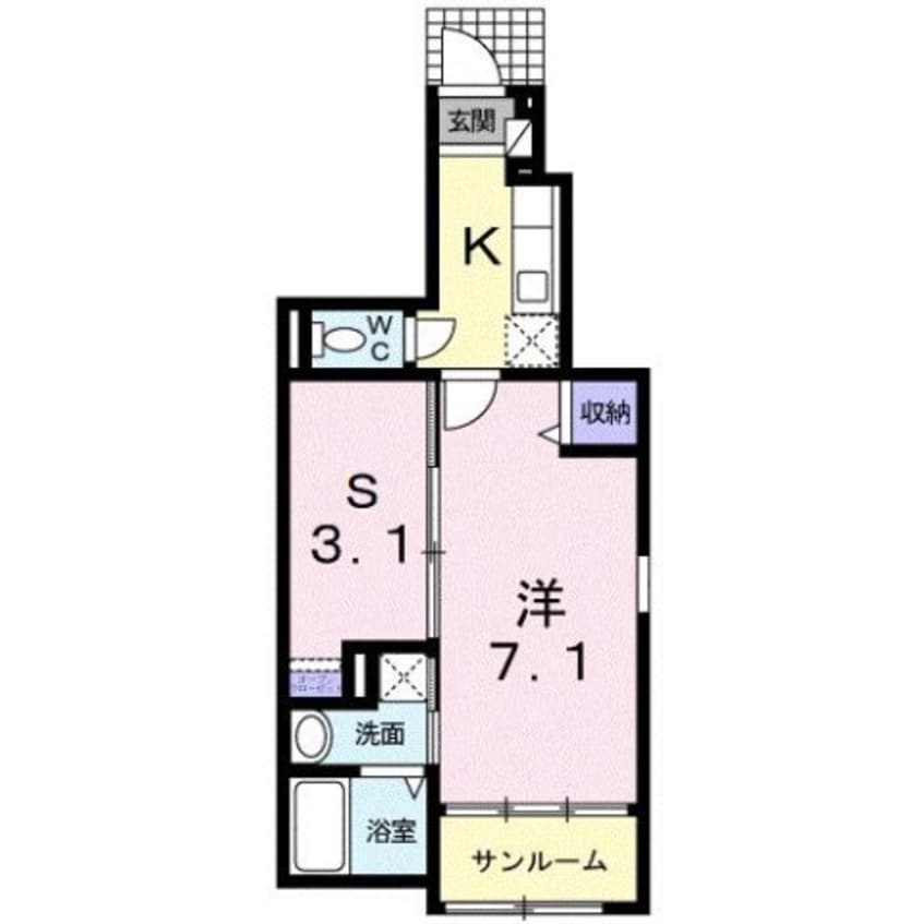 間取図 水島臨海鉄道水島本線/西富井駅 徒歩8分 1階 築14年