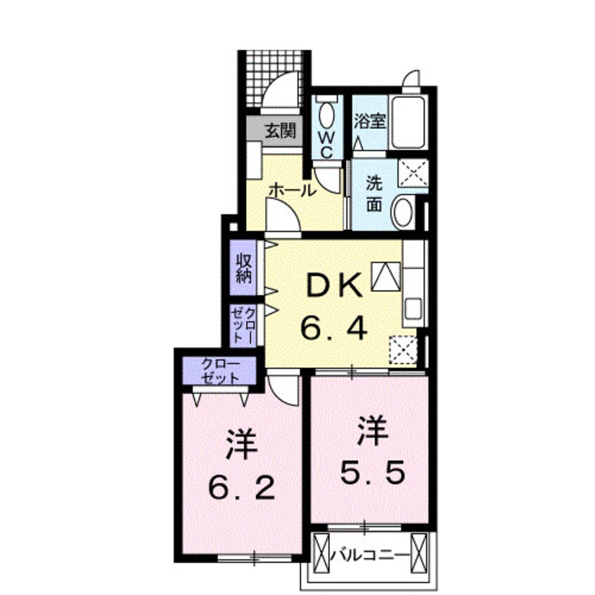 間取図 水島臨海鉄道水島本線/球場前駅 徒歩18分 1階 築17年