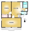 瀬戸大橋線/児島駅 徒歩22分 2階 築27年 2DKの間取り