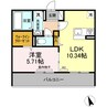 グランレーベン 2LDKの間取り