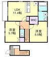 Square Villa 白楽町 2LDKの間取り