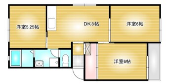 間取図 水島臨海鉄道水島本線/球場前駅 徒歩26分 2階 築34年