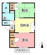 宇野線<宇野みなと線>/早島駅 徒歩13分 2階 築26年 2DKの間取り