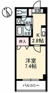 山陽本線（中国）/倉敷駅 徒歩12分 4階 築26年 1Kの間取り